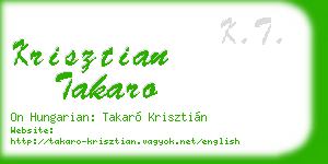 krisztian takaro business card